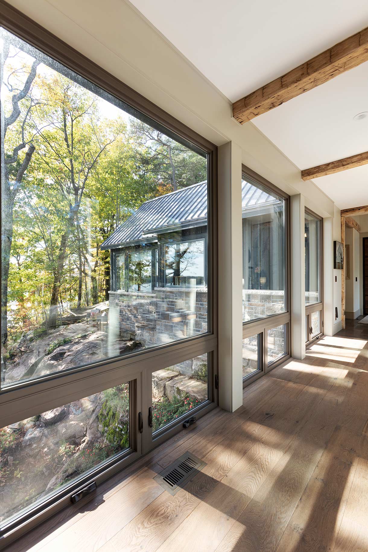 Interior bridge detail. Rock Haven House, Thousand Islands, Ontario, Canada.