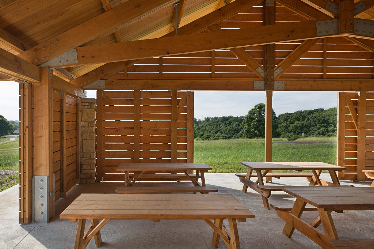 Interior view to surrounding meadow