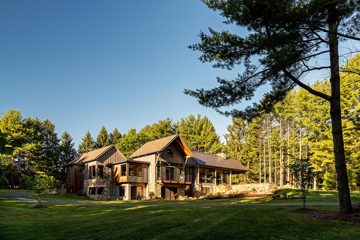 Overall exterior as viewed from across the driveway