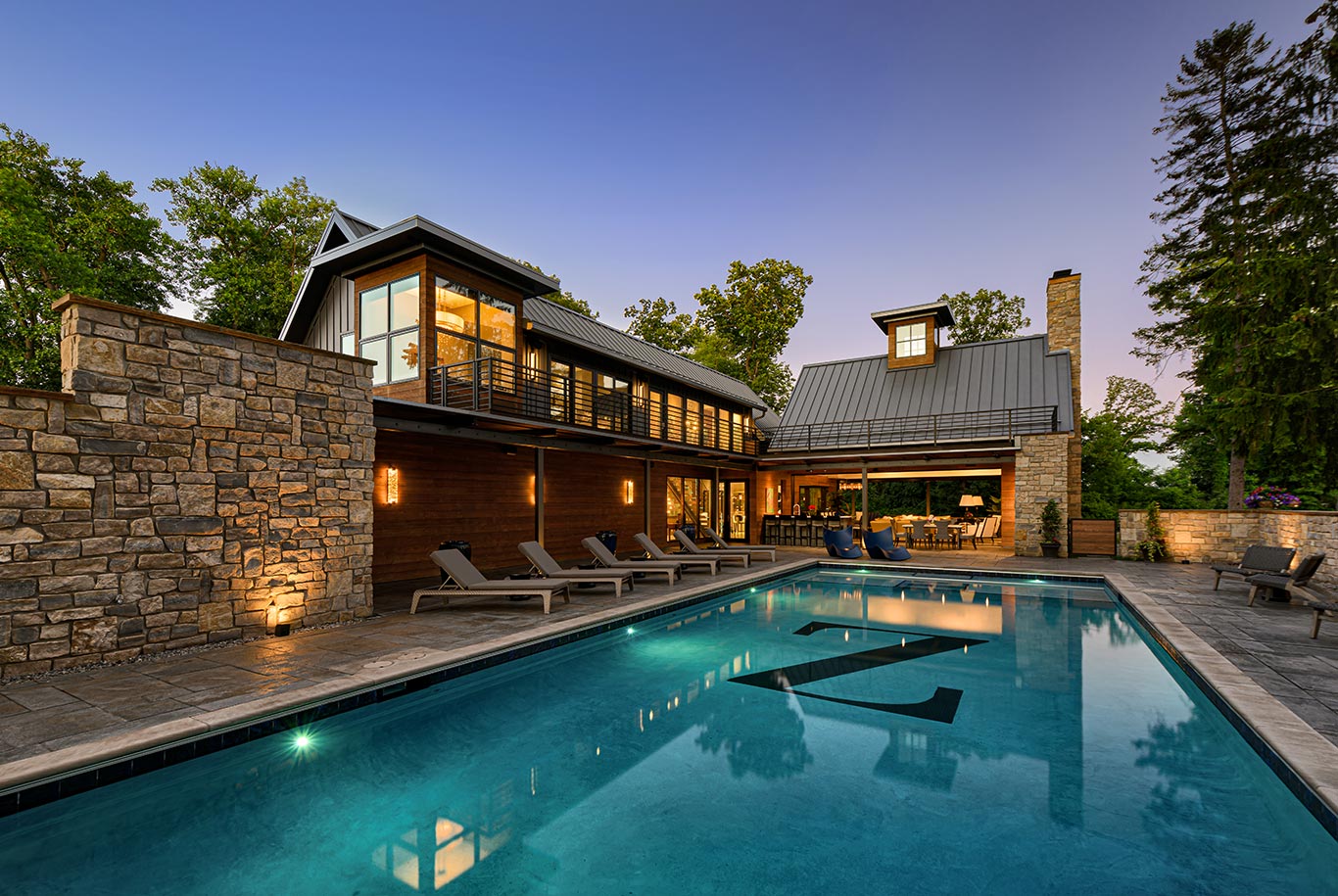 View of house beyond the pool